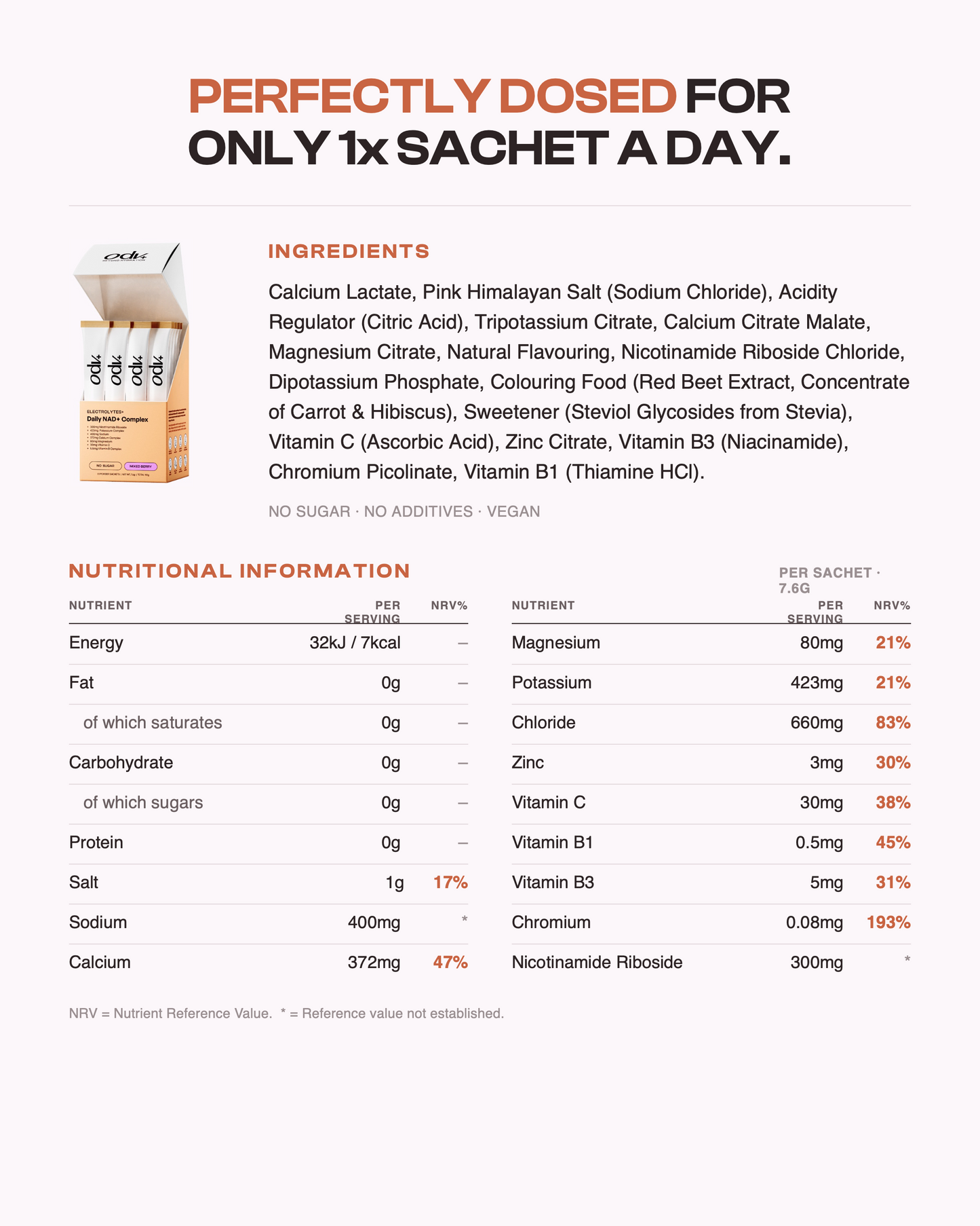 Odv Daily Electrolyte + NAD⁺ Complex